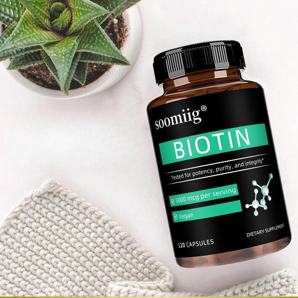 Biotin 5000 mcg, Nahrungsergänzungsmittel, 120 Kapseln pro Flasche