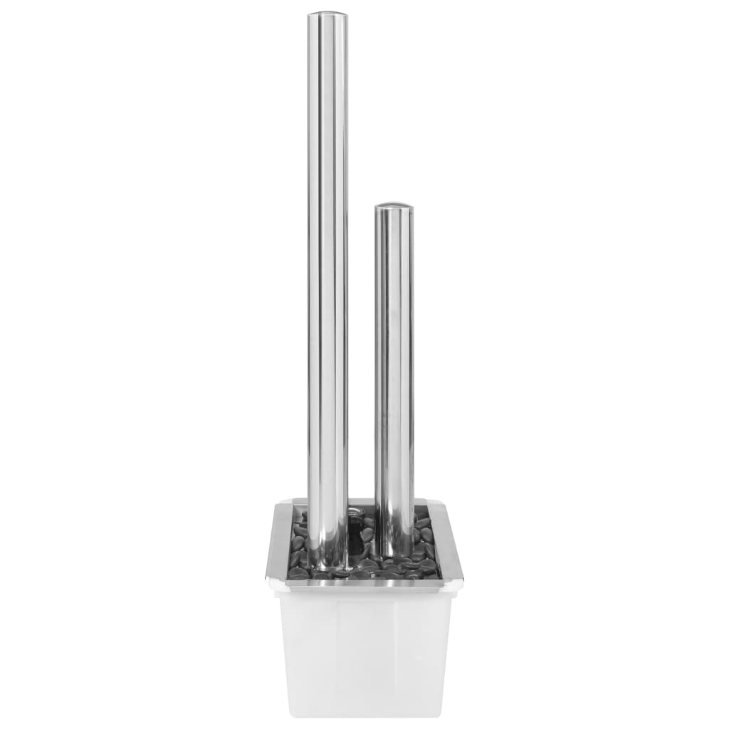Garden Fountain Silver 48 X 34 X 123 Cm Stainless Steel