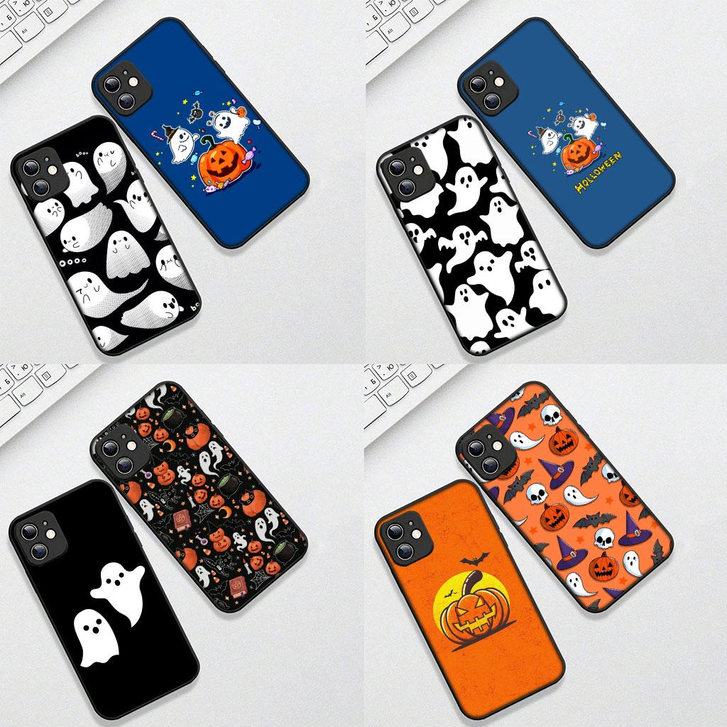 Halloween Little Ghost with Pumpkin Cover for Motorola Moto Edge 50 30 Fusion 40 NEO Ultra Pro E14 G20 E15 G35 G84 G13 G53 Case