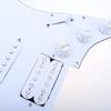 Musiclily HSS Pickguard Assembly for Fender Stratocaster and Squier Guitars with Humbucker White 11-Hole Pre-Wired USA/Mexico Single-Coil Pickups,