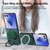 For Samsung Galaxy Z Flip7 5G Phone Case with Rotating Kickstand Stress Relief Retro Leather Back Cover