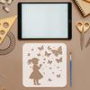 4Pcs 4 Styles PET Hollow Out Drawing Painting Stencils for DIY Scrapbook Photo Album Human 200x200mm 1pc/style