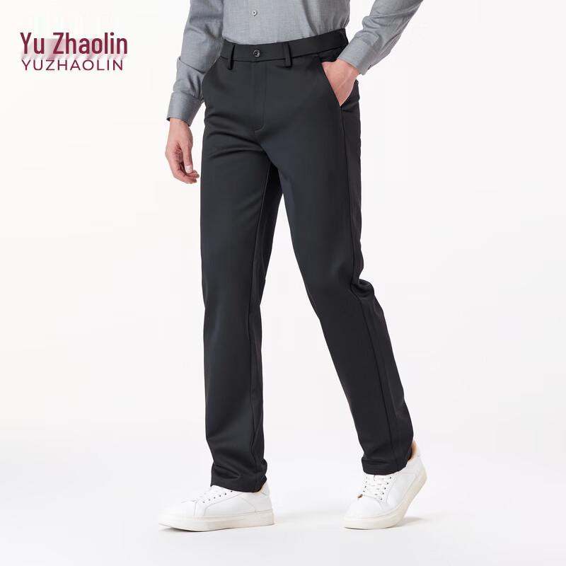 YUZHAOLIN Men s Straight-Leg Business Casual Trousers 170/80A чёрный