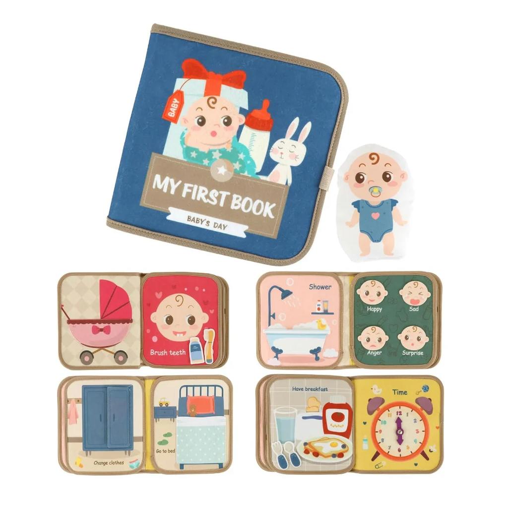 Montessori Soft Cloth Activity Quie Books for Baby Boys & Girls, Developmental Toys for Toddlers Infants Kids Sensory Gifts