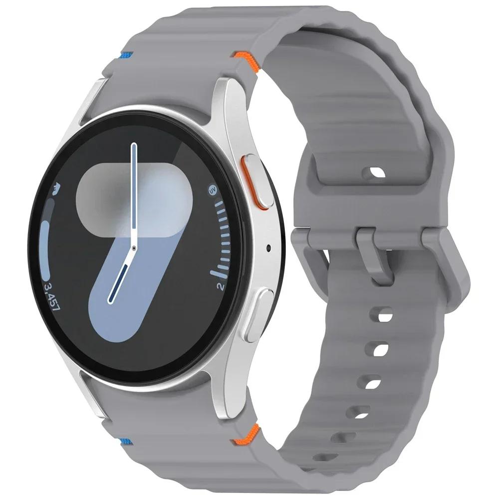 Silicone Sport Belt Bracelet Correa For Samsung Galaxy Watch 7 Band FE/5 Pro/6/4 Classic 44mm 40mm Galaxy Watch 7 Strap