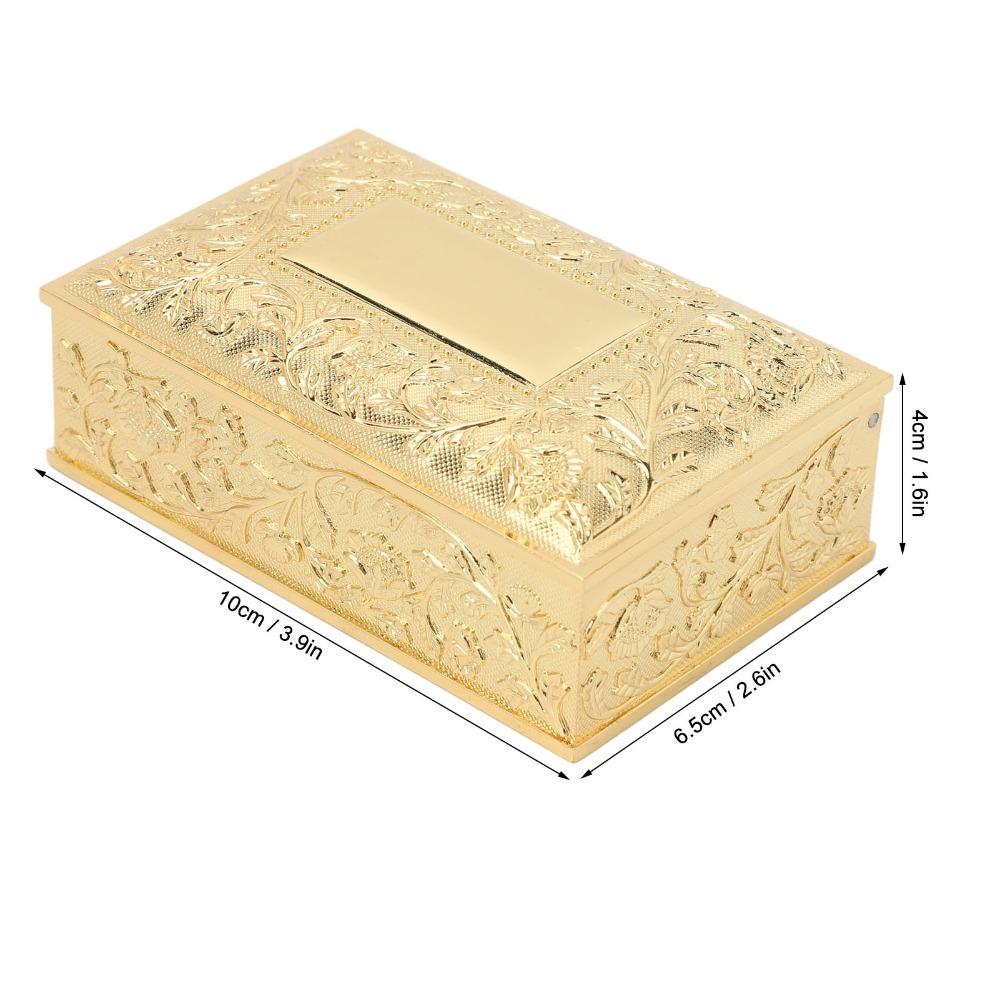 Zinc Alloy Trinket Storage Box Gold Treasure Chest Case Jewelry Boxes Keepsake Box  For Ladies