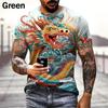 Raffreddare drago cinese 3D stampato T-shirt moda uomo Hip-Hop Street Casual divertente supera i T tendenza personalità uomo donna abbigliamento