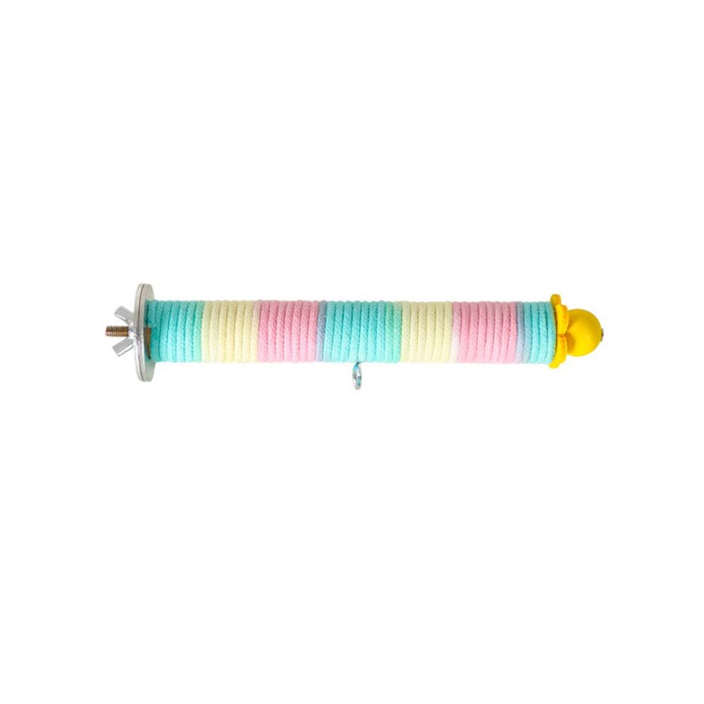 Comfortable Grip Suction Cup Swing Set Linen Rope Hanging Bird Standing Perch Parrot Toy