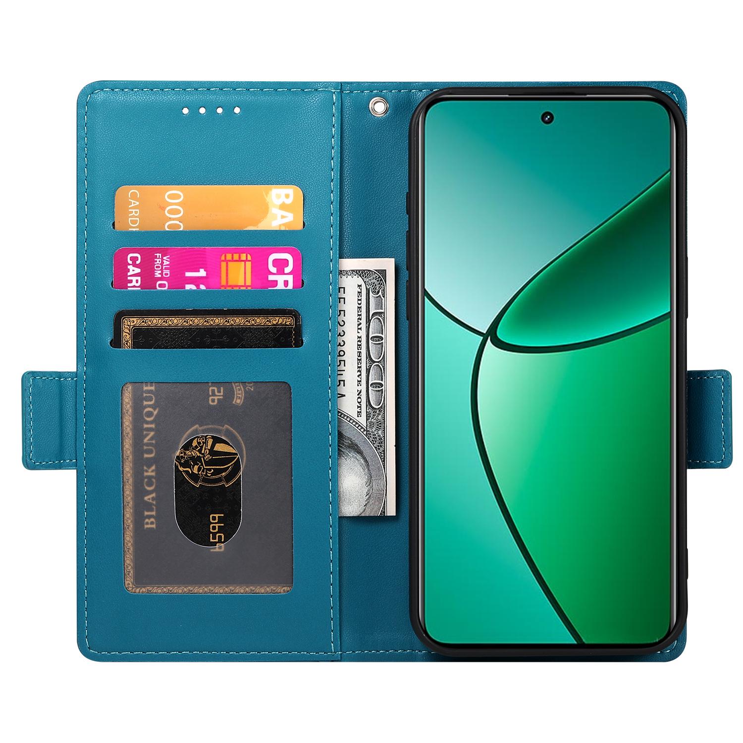 

For Realme 14 Pro 5G Stand Case PU Leather Wallet Phone Cover Purple