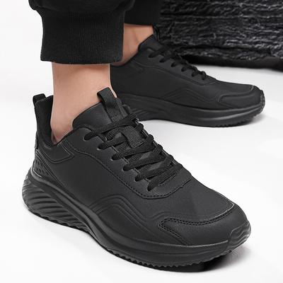 Herfst en winter grote maat 48 leren herenschoenen lichtgewicht schokabsorptie sport fitness casual schoenen zwart herenschoenen