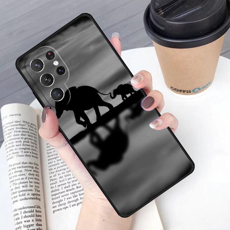 Animal Elephant Phone Case Cover For Samsung Galaxy S24 S25 Ultra S21 S22 Ultra S10E Note 10 Plus Note 20 FE S23