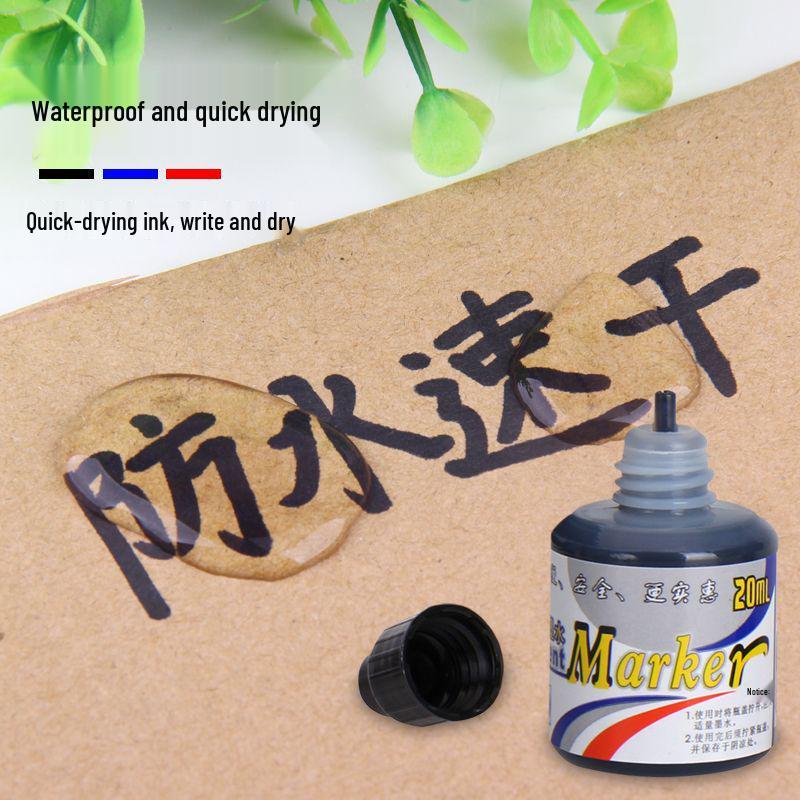 Jinwannian Waterproof 36ml Oily Marker Ink Refill - Non-Fading, Broad Tip, Large Capacity