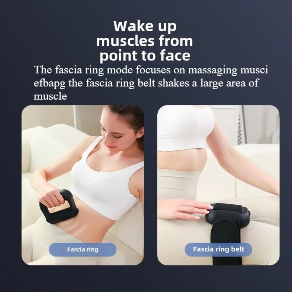 New Mini Yogo Deep Tissue Body Fascia Massage Ring 5-6 Gears Lcd Screen Percussion Vibration Fitness Massager Muscle Massage Gun