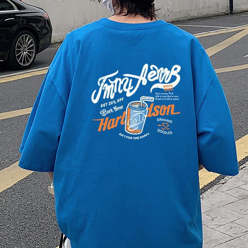 Cool Summer Men's Oversized Drop Shoulder T-Shirt Heavy Cotton Man Streetwear Tee