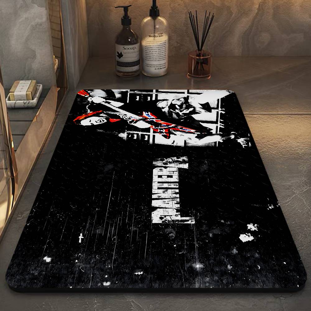 P-Pantera Rock Band Floor Mat Cheaper Anti-slip Modern Living Room Balcony Printed Bedside Mats