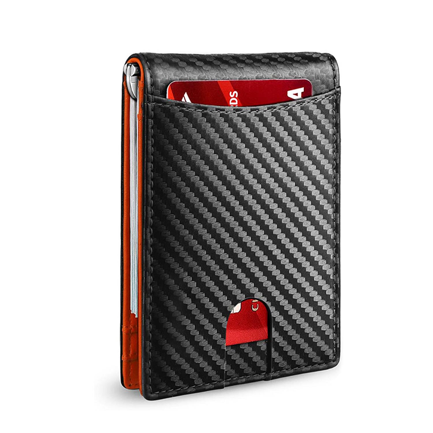 Kartenhalter Leder Multifunktions-Kartenhalter Mikrofaser Verschleißfeste RFID-geschützte Brieftasche für gestohlene Kreditkarten gray