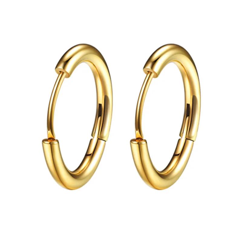 

5 pair Women/Man Stainless Steel Small Hoops Earring Piercing Ear Cartilage Tragus Simple Thin Circle Anti-allergic Ear Buckle