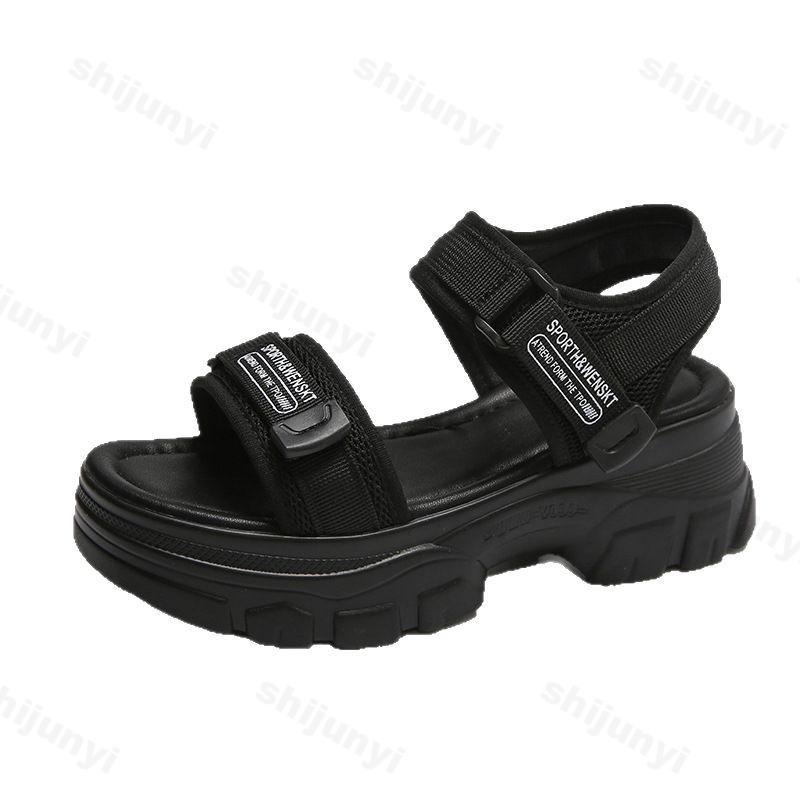 Mode Sommer Damen Sandalen 2025 Neue Atmungsaktive Freizeit Sandalen Mode Bequem Outdoor Strand Schuhe Dicksohlige Sportsandalen