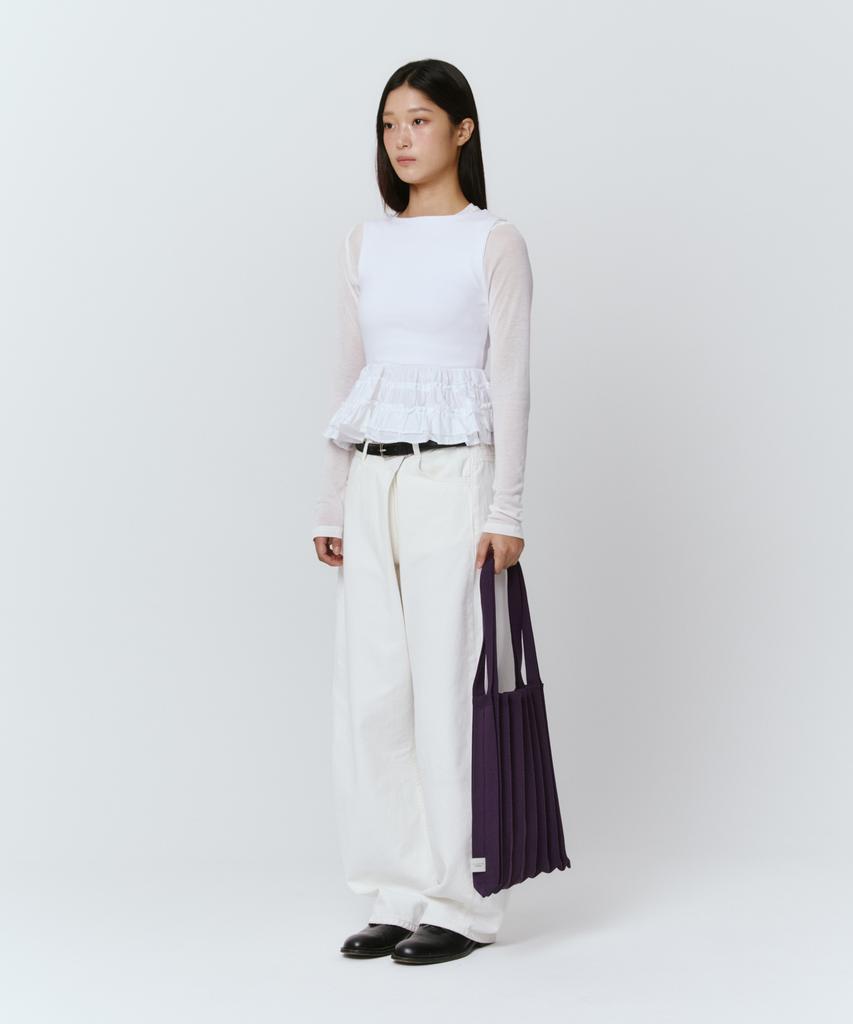 Pleatsmama New Shoulder Bag Deep Purple