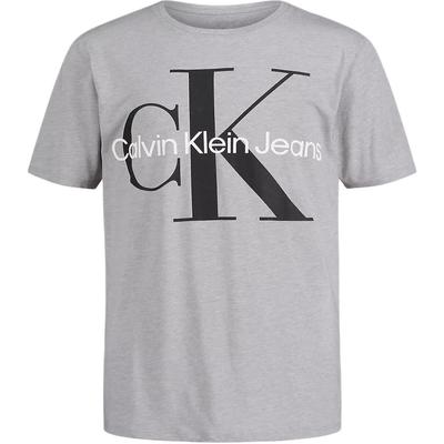 Logo Buchstaben Rundhals Kurzarm T-Shirt Kinder Tops Grau 80121100-095