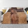 Lainey Wilson - Country's Cool Again Porträt-Decke Weiche Flanell-Kuscheldecke Plüsch für Bett Wohnzimmer Picknick Reisen Sofa