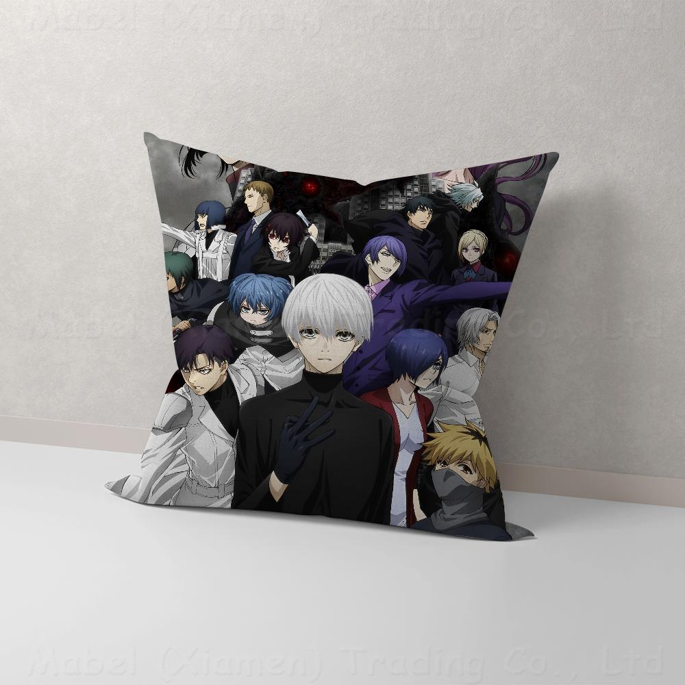 Токийский гуль Аниме Мультфильм Кленовый Дизайн Наволочка Счастливый Осенний Урожай Декор Праздничный Декор Наволочка 30cmx30cm