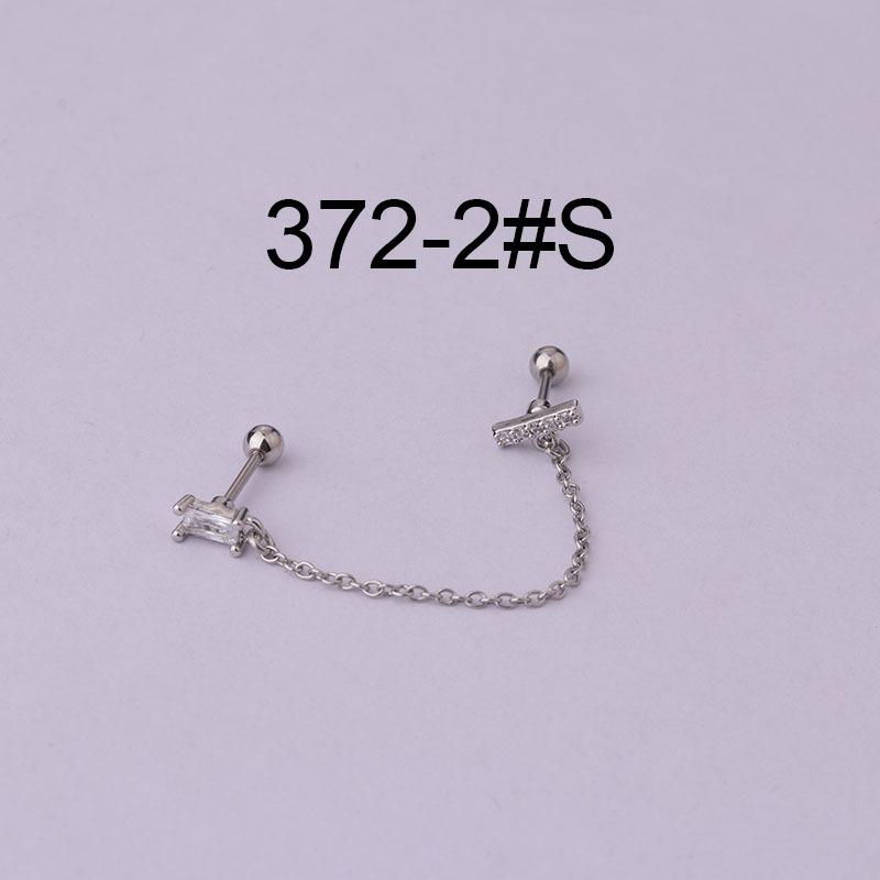 Λεπτά Μπάρα Σκουλαρίκια Στούντ Διπλού Χόνδρου Αυτιού από Ανοξείδωτο Ατσάλι Κορεατικού Στυλ