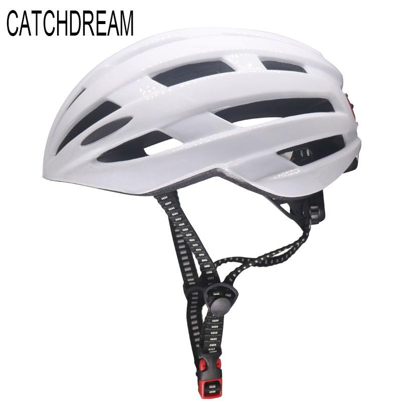 

Charging warning taillights, mountain road bicycle helmets, electric vehicle riding helmets, takeaway express delivery driver helmets L белый