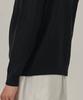 ANALOG MOOD Washable Cable Henley Neck Knit T-Shirt (Black)