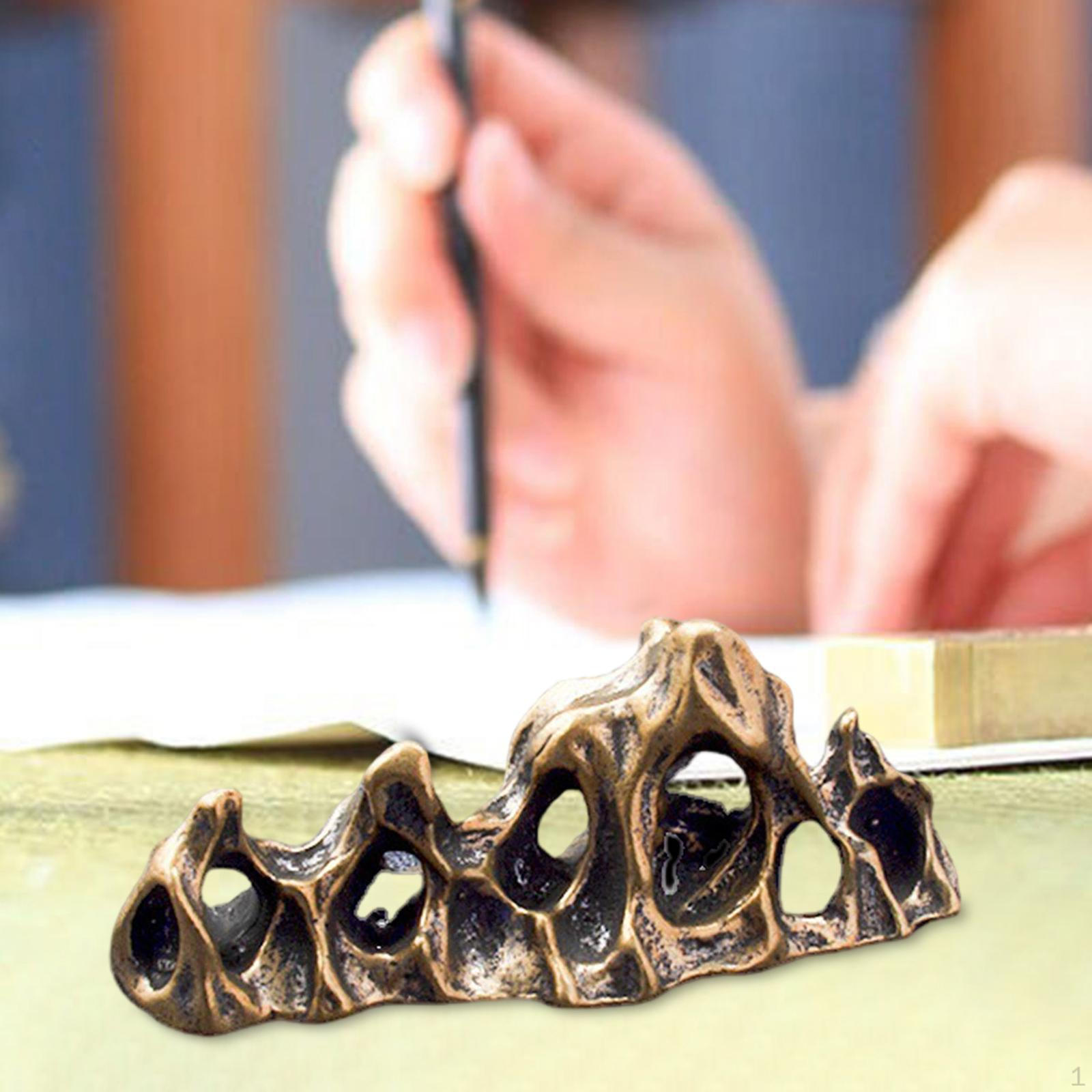 

Каменная статуэтка, подставка для ручек, стильное ремесло, коллекция Фэн-шуй, латунная скульптура, миниатюрная фигурка