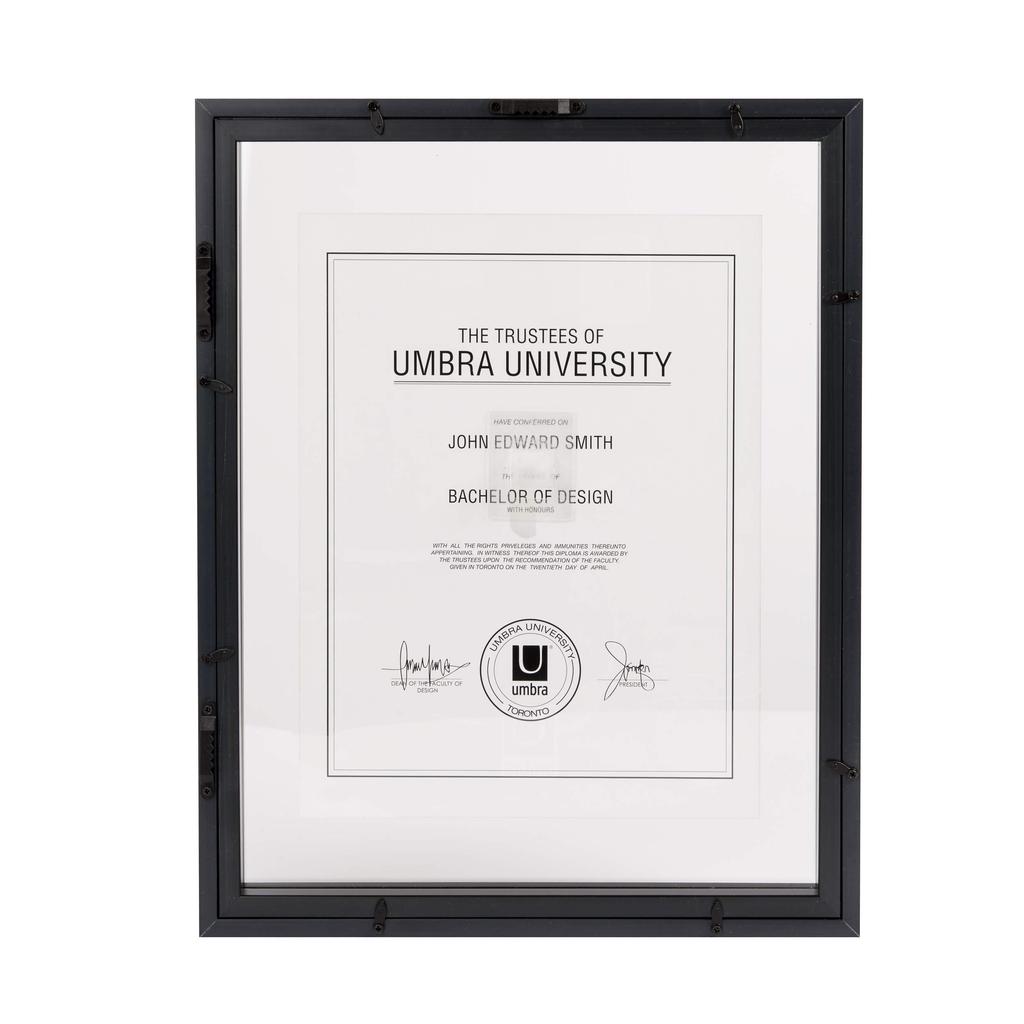 Umbra Photo Certificate Photo Photo Small Document Wall Umbra Black Frame, A4, Frame, Display, Art, Frame, Hanging, 30x37.5cm, DOCUMENT, 2316280040,