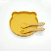 Non-Toxic Children'S Silicone Suction Cup Dinner Plate Bear Complementary Food Dinner Plate Food Grade Baby Learn To Eat Training Tablewar