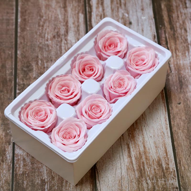 Ewige Lebensblume Material Geschenkbox Unsterbliche Rose Blume Getrocknete Rose Künstliche Konservierte Blumen Kopf Rosen