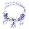 Vintage Handmade Alloy Large Hole Glass Bead Elephant Tree of Life Design Transparent Bracelet Multiple Styles Available