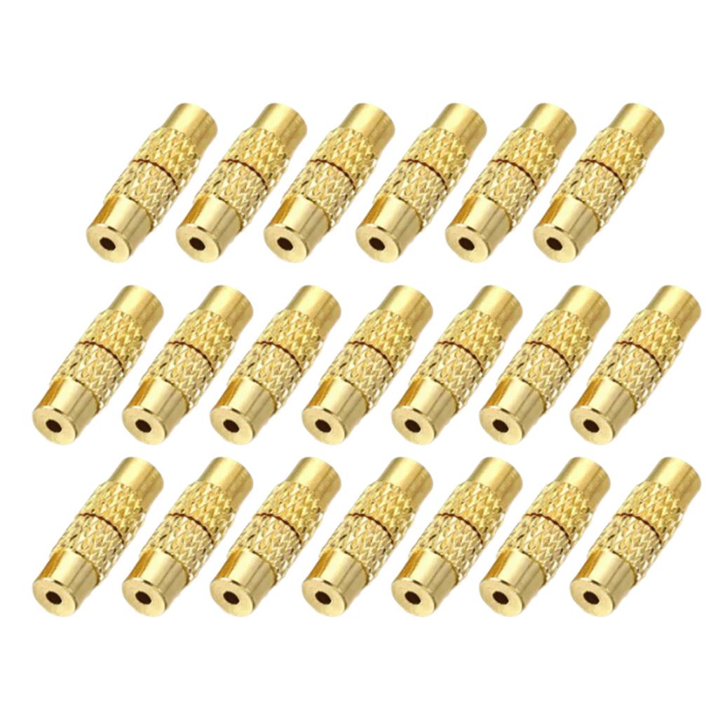 20PCS PortableJewelry Making Brass Cord End Brass Screw Clasps Jewelry End Tips for Bracelet Necklace Making Accessories
