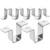 6Pcs Stainless Steel Tube Clamps U Shaped Brackets Mounting Clips For Door Closing Hardware Pipe Woodworking