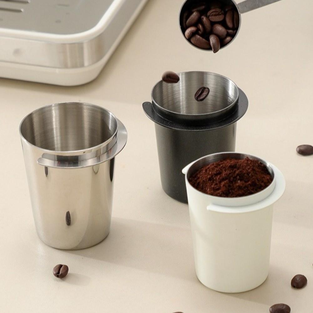 304 Stainless Steel Dosing Cup Wear Resistant Durable Coffee Powder Cup Precision Ergonomic Coffee Sniffing Mug