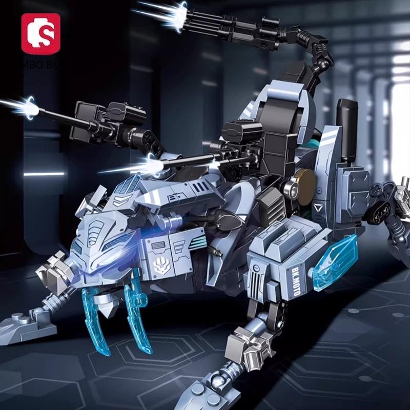 Sembo Mechanical Code Deformed Mecha Building Blocks Moving Robot Diy Assembly Model Children'S Toys Boys Birthday Gift