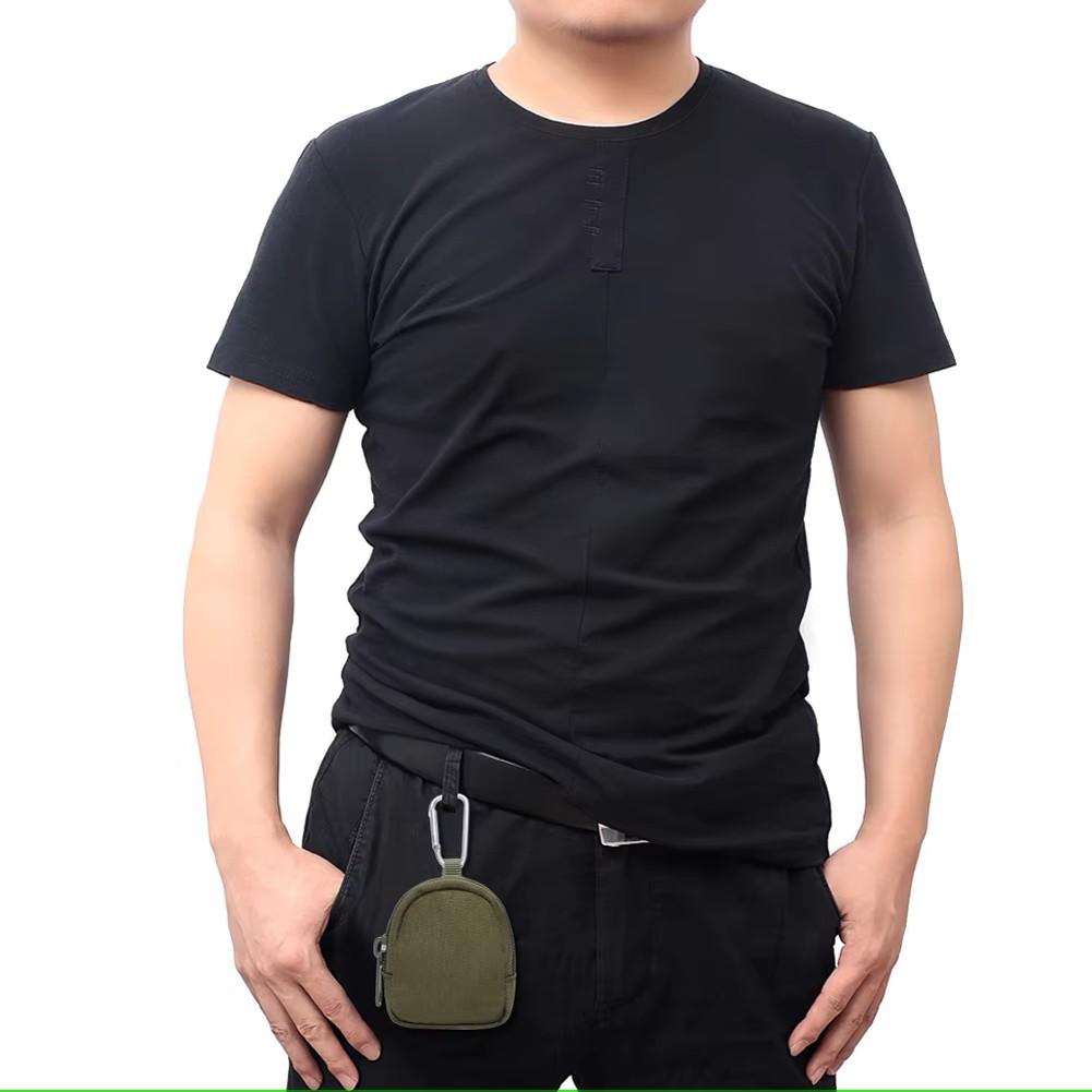 Outdoor Tactical EDC Pouch Key Wallet Holder Men Coin Earphone Pouch Bag Keychain Zipper Pocket Portable Key Bag