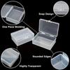 6pcs Clear Plastic Storage Boxes with Secure Flap Lid Closure - Stackable, Transparent Organizer Boxes for Trading Cards