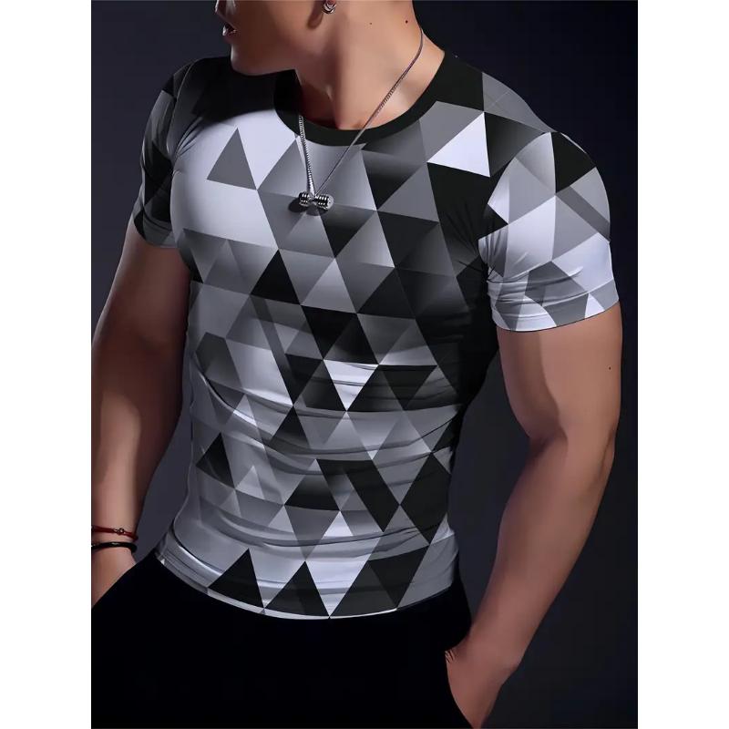Fashion 3D Print Men Short Sleeve Round Neck T-Shirt Plus Size Tee Summer Casual Tshirts