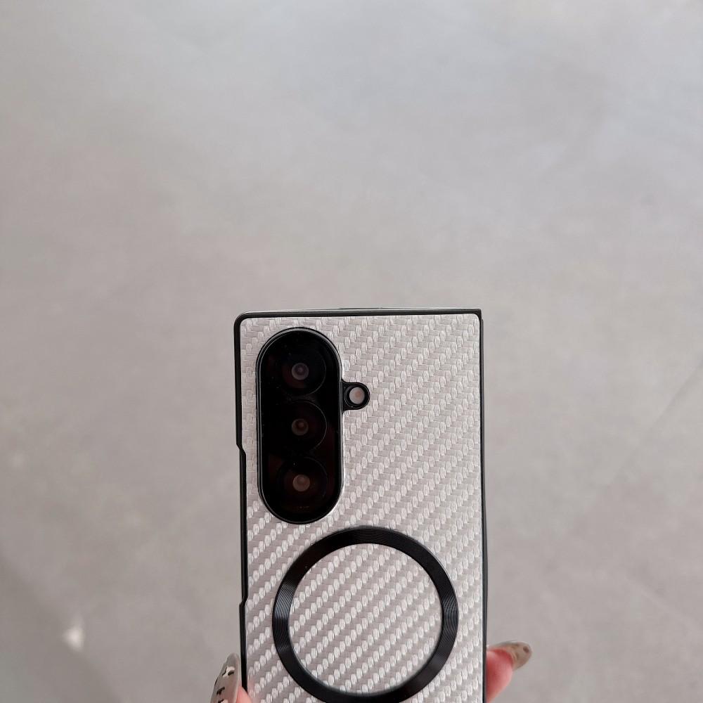 For Samsung Galaxy Z Fold 7 Case Hard PC Carbon Fiber Magnetic Protective Back Cover Case For Samsung Z Fold 7 6 5 4 Phone Shell