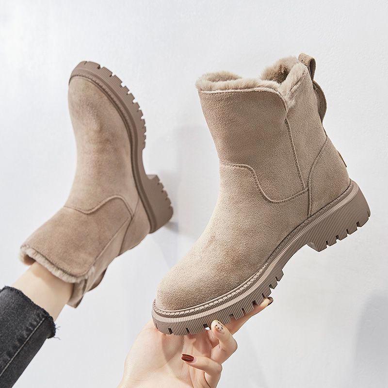 Women's 2023 Winter Velvet Snow Boots - Warm, Thickened Cotton Northeastern Style