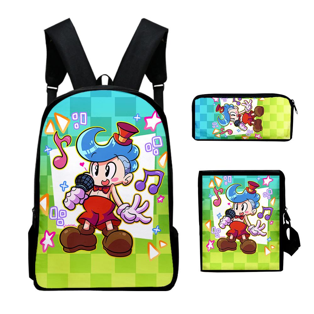 Popular Novelty Friday Night Funkin 3D Print 3pcs/Set School Bags Laptop Daypack Backpack Inclined shoulder bag Pencil Case