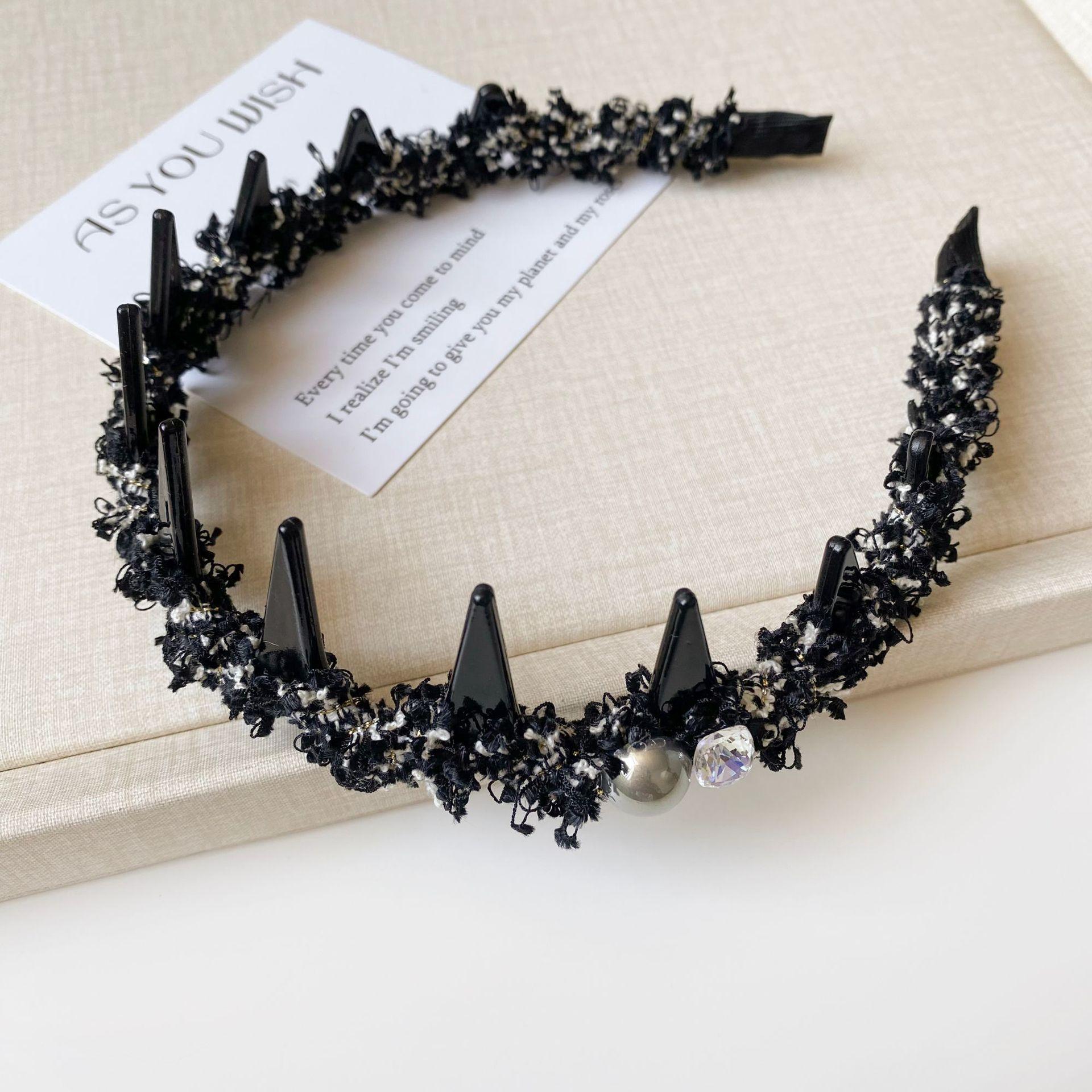 

Newest Long Tooth Colored Woolen Weave Hairband Women Non-slip Headband Hair Tooth Sweet Girls Tooth Hair Accessories Head Wrap