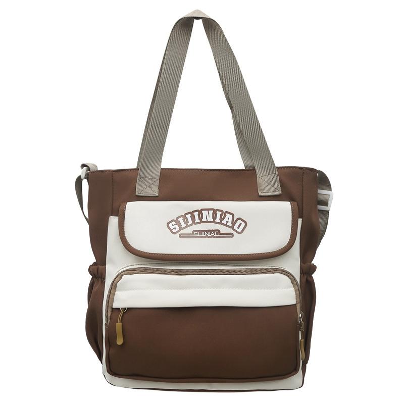 

Korean version of girl ins small fresh shoulder bag high school student large capacity casual crossbody bag junior high school student make-up bag single package