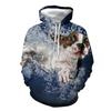 Support Multi Original 3D Digital Print Hoodie Couple Sweatshirt