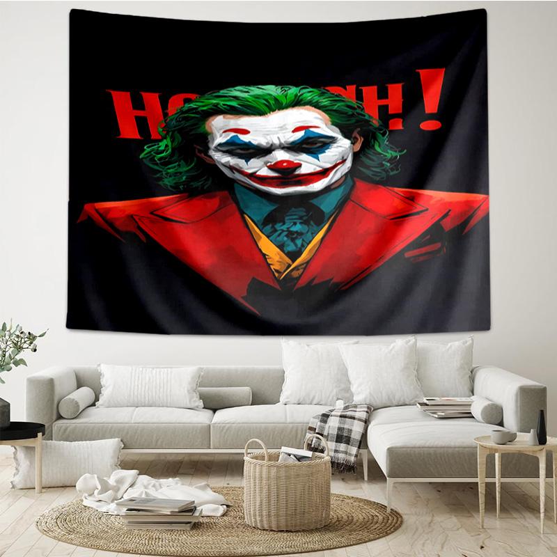 clown's Dark Portrait Tapestry, Unique Design Tapestry, Wall Decor for Bedroom,Livingroom, Playroom,Heartwarming Fan Holiday Gifts