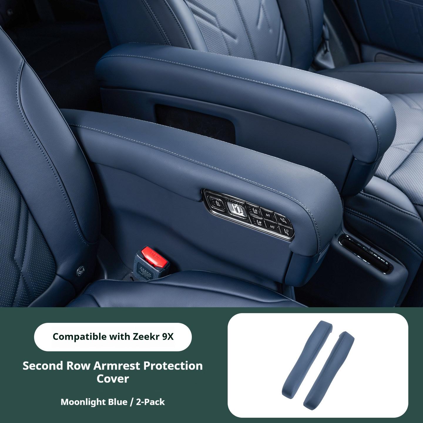 Zeekr 9X Second-Row Seat Armrest Protective Cover Leather Protection Middle Row Armrest Height-Boosting Pad Interior Accessories