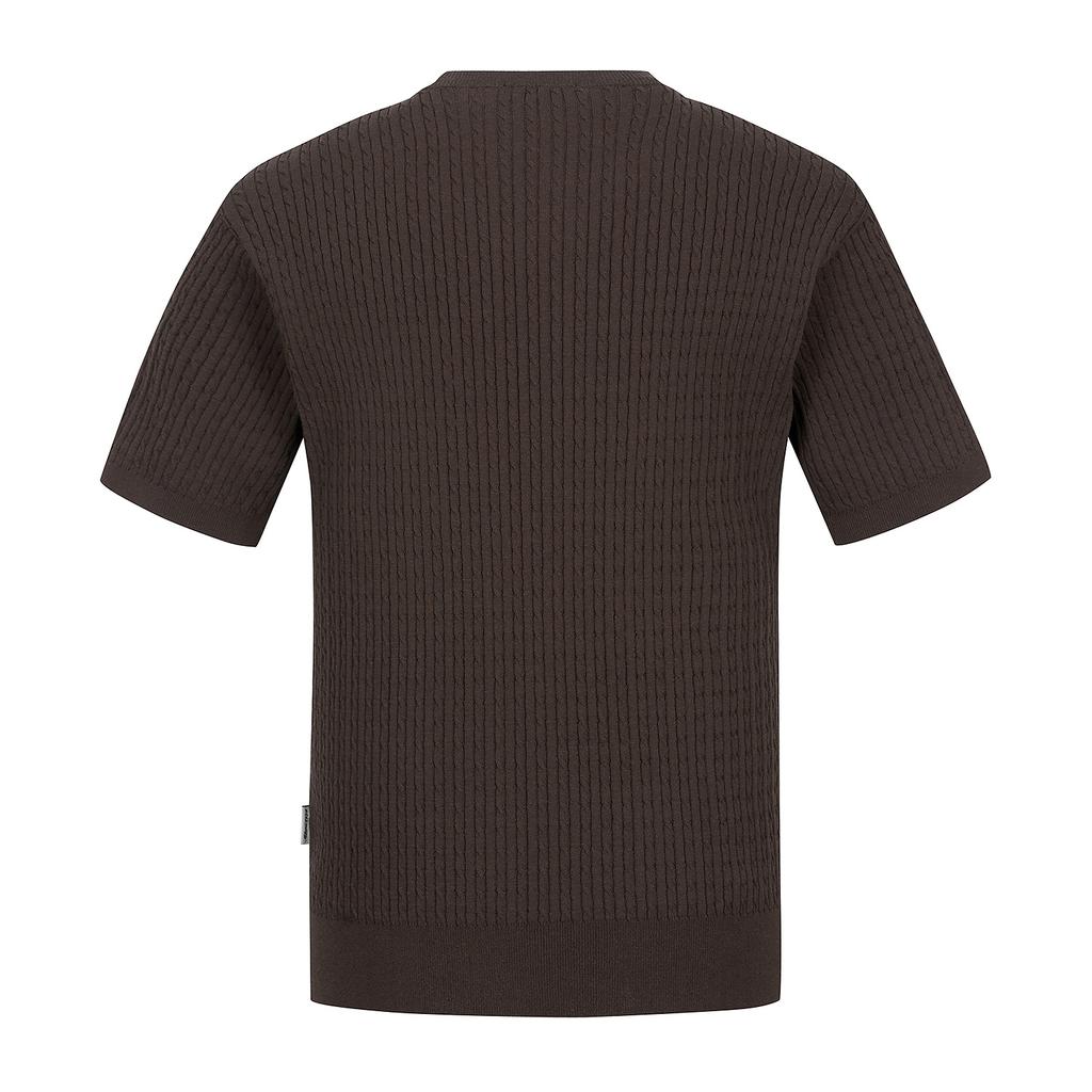 FERRAROMILANO Cable Round Sweater Brown (Am0Erd20257)